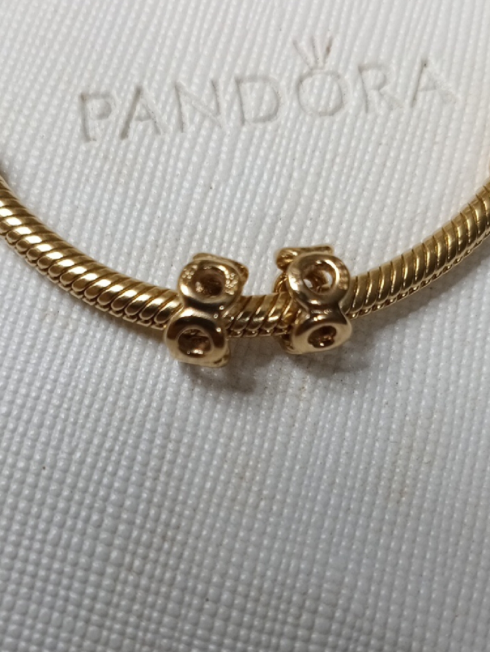 Pandora Two Vintage 14k Solid Gold Link Spacers - Picture 4 of 7